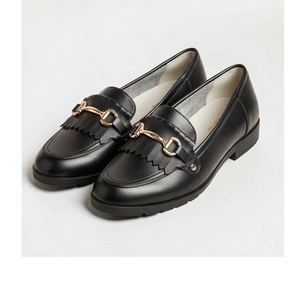 Cliffs by‎ White Mountain Galeena Loafer Womens 9.5M Black Good Horsebit Kiltie